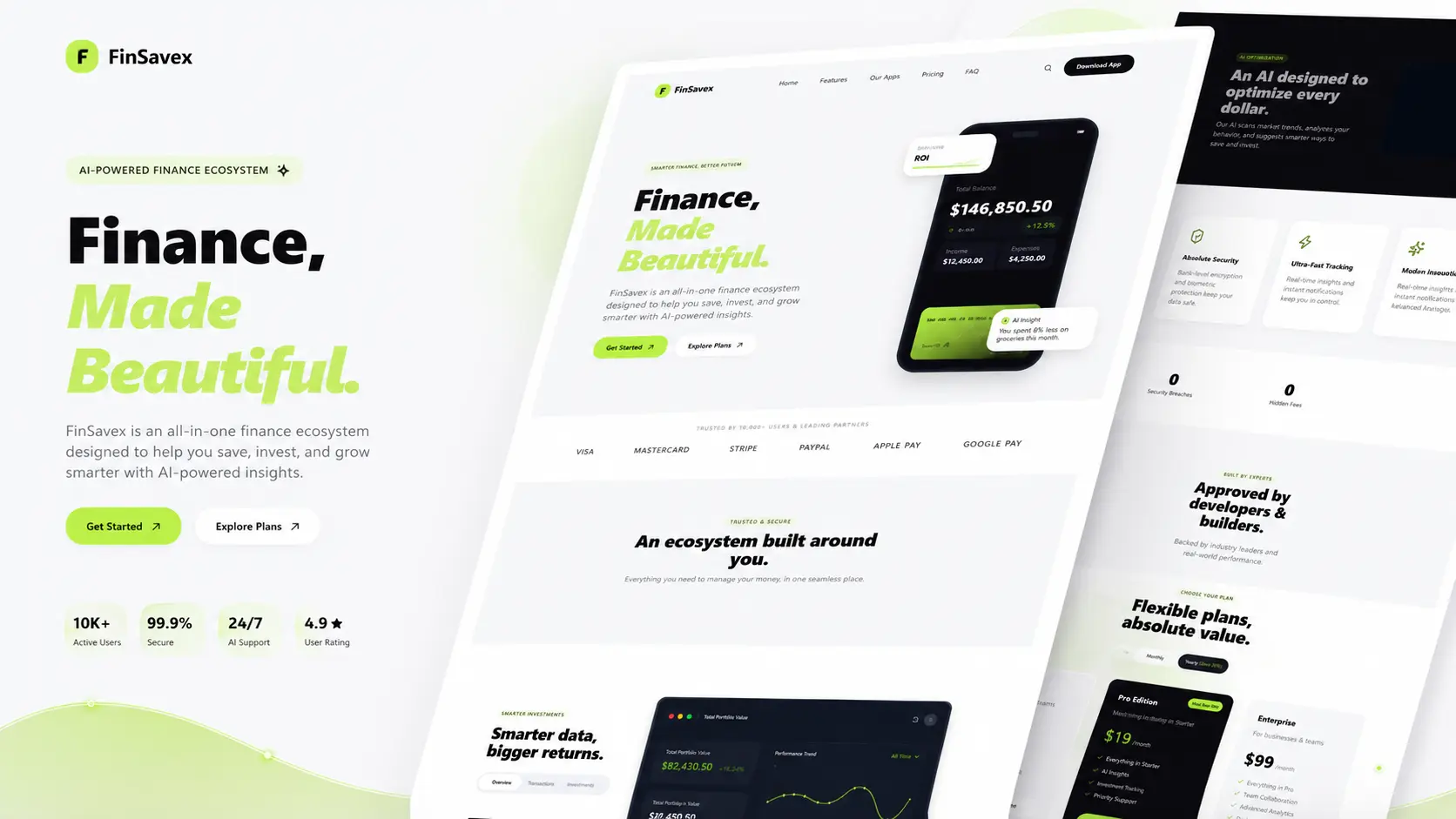 FinSaveX Banking UI UX Design